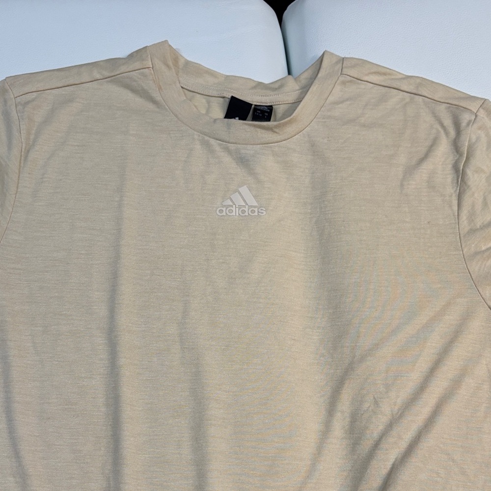 adidas Men’s Short Sleeve Crew Tee in Beige